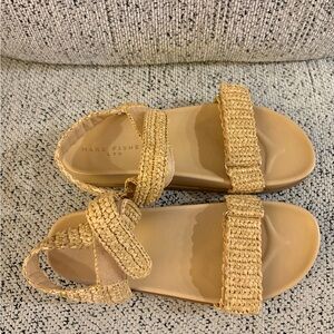 Marc Fisher Tan Woven Sandals